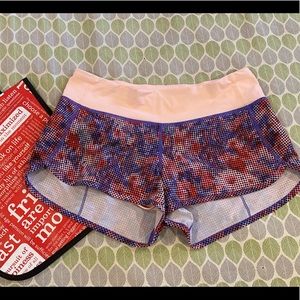 Lululemon Speed shorts Size 4 Multi-color